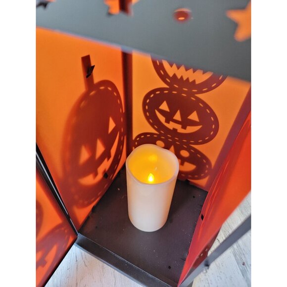 Large‎ Halloween Lantern led pumpkin metal home decor light up - Picture 7 of 11